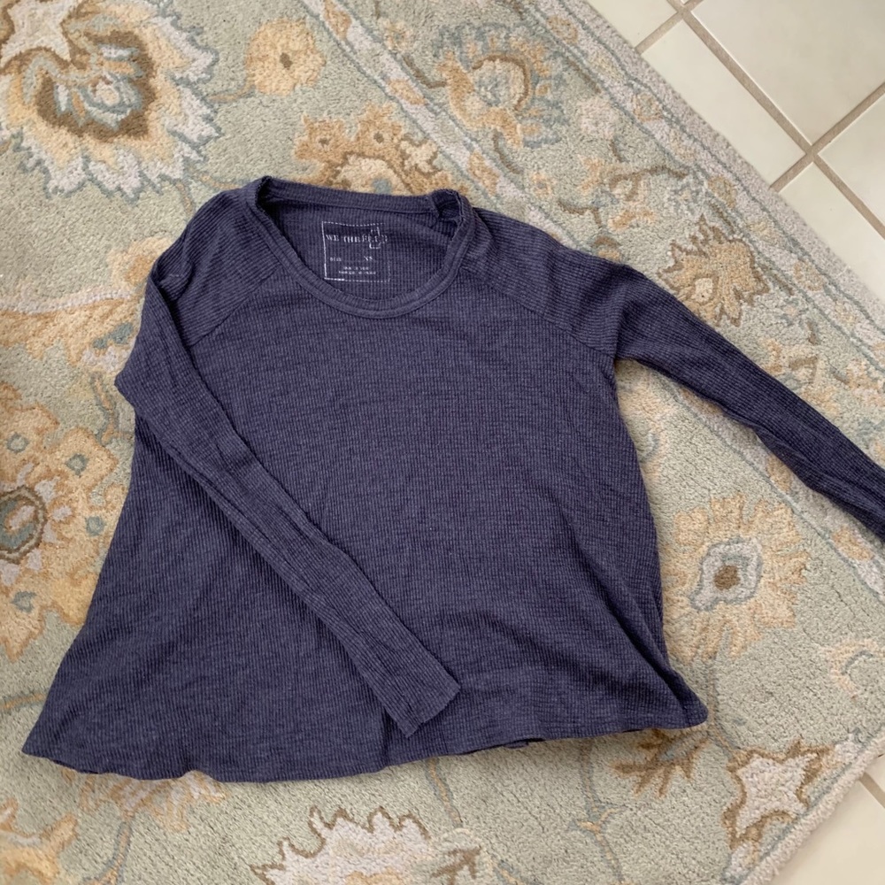 Free People Trapeze Eggplant Waffle Thermal
